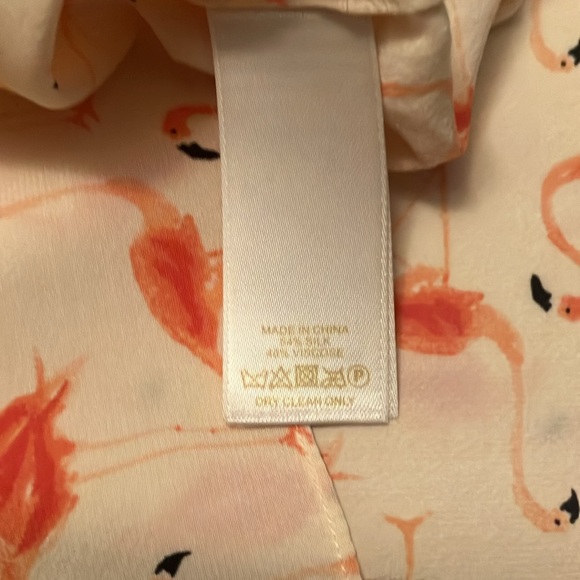 Kate spade flamingo pink short sleeve blouse 12 - Picture 7 of 9